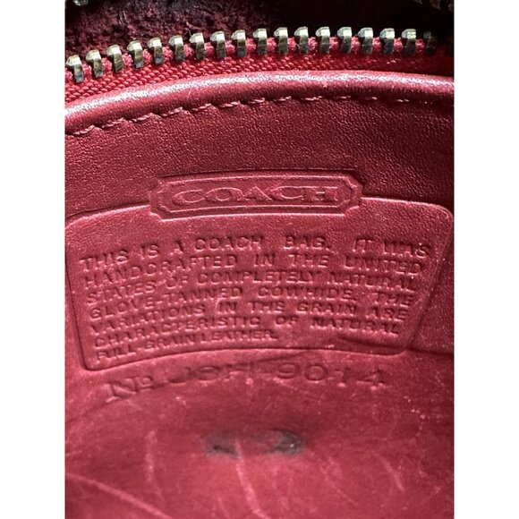 EX+ Vintage Coach Berkeley Series 9014 Saddle Bag Leather Suede Red Rare - Picture 6 of 6